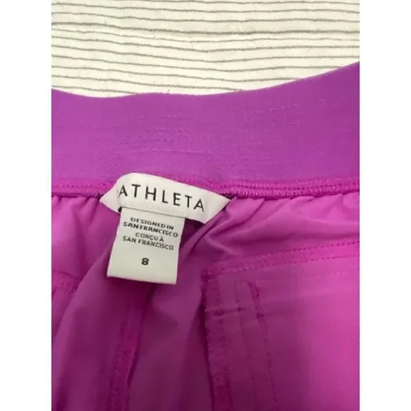 NWOT Athleta Brooklyn Heights Jazzy Purple Pants Size 8